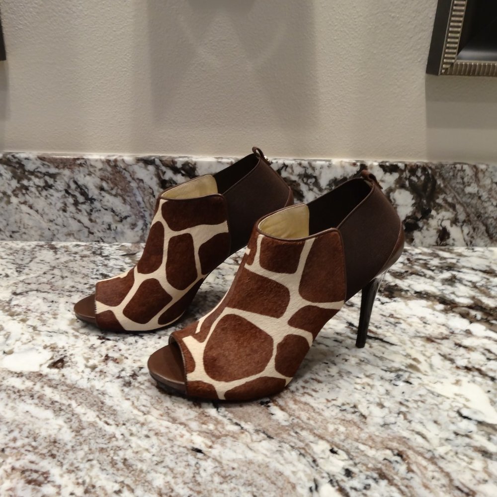 Michael Kors Cow Haircalf Stiletto Ankle Booties